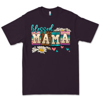 Plum daisy blessed mama Premium Tee - AdoDesignShop