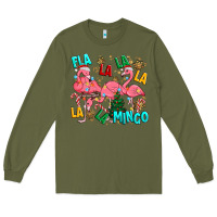 Army Green christmas fla la la la la mingo Long Sleeve Tee - MaliasSmallBusiness