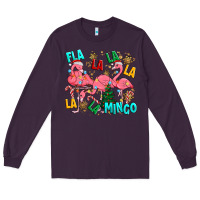 Plum christmas fla la la la la mingo Long Sleeve Tee - MaliasSmallBusiness
