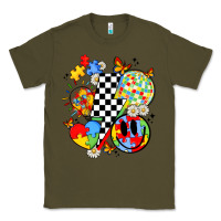 Army Green retro autism awareness Classic Tee - JahusDesignShop