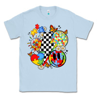 Dusty Blue retro autism awareness Classic Tee - JahusDesignShop