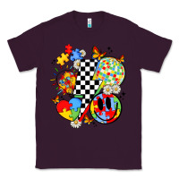 Plum retro autism awareness Classic Tee - JahusDesignShop