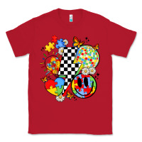 Red retro autism awareness Classic Tee - JahusDesignShop