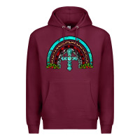 Burgundy cross christmas rainbow Premium Hoodie - JahusDesignShop