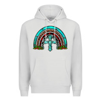 Dove Grey cross christmas rainbow Premium Hoodie - JahusDesignShop