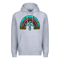 Heather Grey cross christmas rainbow Premium Hoodie - JahusDesignShop