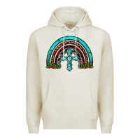 Oatmeal Heather cross christmas rainbow Premium Hoodie - JahusDesignShop