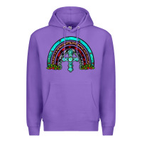 Purple cross christmas rainbow Premium Hoodie - JahusDesignShop