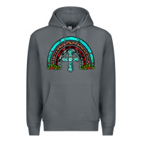 Rock cross christmas rainbow Premium Hoodie - JahusDesignShop