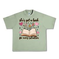 Oil Green she's got a book for every situation Urban Heavy Tee - MaliasSmallBusiness