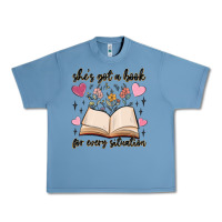 Pebble Blue she's got a book for every situation Urban Heavy Tee - MaliasSmallBusiness
