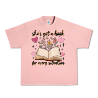 Salmon she's got a book for every situation Urban Heavy Tee - MaliasSmallBusiness
