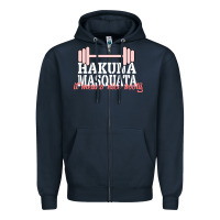 Navy Hakuna Masquata It Means Nice Booty Zipper Hoodie - Bettercallsaul