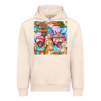 Sandshell Easter Bunny With Truck Seamless Pattern Urban Hoodie - BundleAndBundleShop