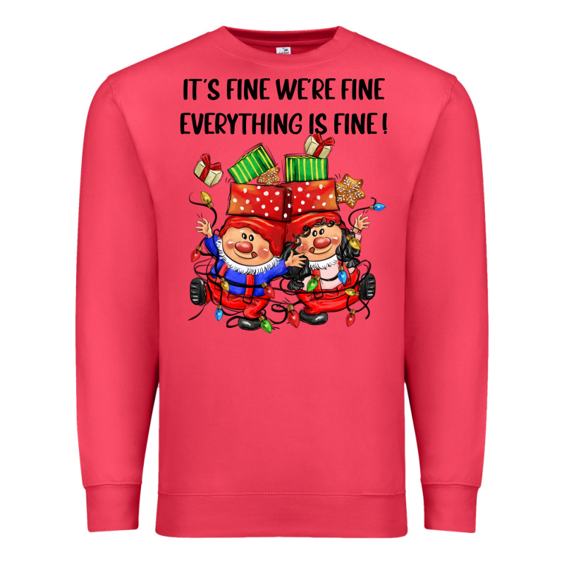Its Fine Were Fine Everything Is Fine Premium Sweatshirt by CowGirlArtShop | Teevron