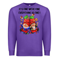 Purple its fine were fine everything is fine Premium Sweatshirt - CowGirlArtShop