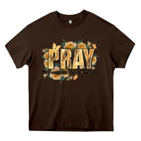 Chocolate Brown pray through it on it and over it Heavy Core Tee - JahusDesignShop