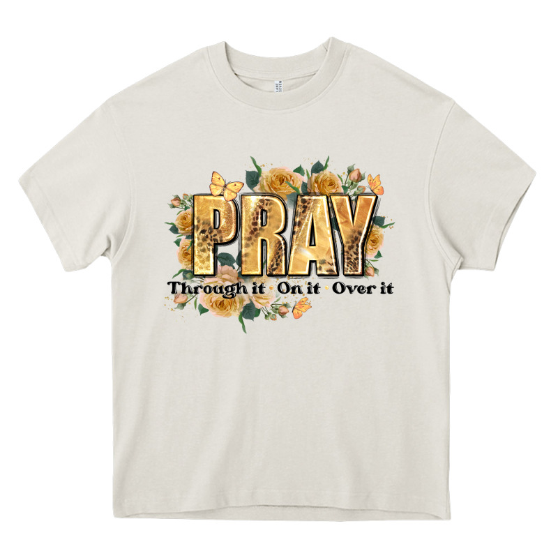 Pray Through It On It And Over It Heavy Core Tee by JahusDesignShop | Teevron