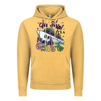 Vintage Mustard oh ship it's a mardi gras trip Vintage Hoodie - MaliasSmallBusiness