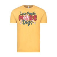 Vintage Mustard less people more dogs Vintage Tee - MaliasSmallBusiness