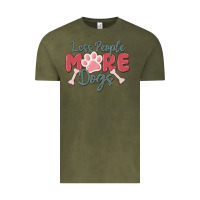 Vintage Olive less people more dogs Vintage Tee - MaliasSmallBusiness