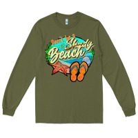 Army Green dont be a shady beach 2 Long Sleeve Tee - JahusDesignShop