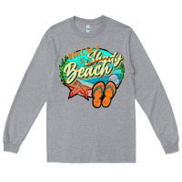 Heather Grey dont be a shady beach 2 Long Sleeve Tee - JahusDesignShop