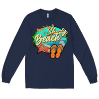 Navy dont be a shady beach 2 Long Sleeve Tee - JahusDesignShop