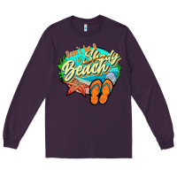 Plum dont be a shady beach 2 Long Sleeve Tee - JahusDesignShop