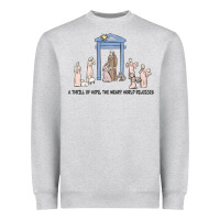 Heather Grey a thrill of hope nativity Heavyweight Sweatshirt - MaliasSmallBusiness