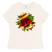 Bone juneteenth sunflower Ladies Tee - HRA Design Shop