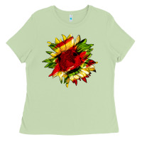 Matcha juneteenth sunflower Ladies Tee - HRA Design Shop
