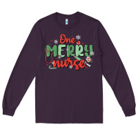 Plum one merry nurse Long Sleeve Tee - MaliasSmallBusiness