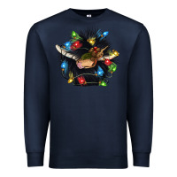 Navy christmas black angus gnome Premium Sweatshirt - CowGirlArtShop