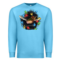 Ocean Blue christmas black angus gnome Premium Sweatshirt - CowGirlArtShop