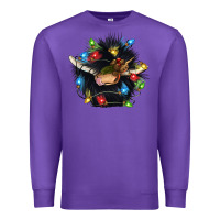 Purple christmas black angus gnome Premium Sweatshirt - CowGirlArtShop