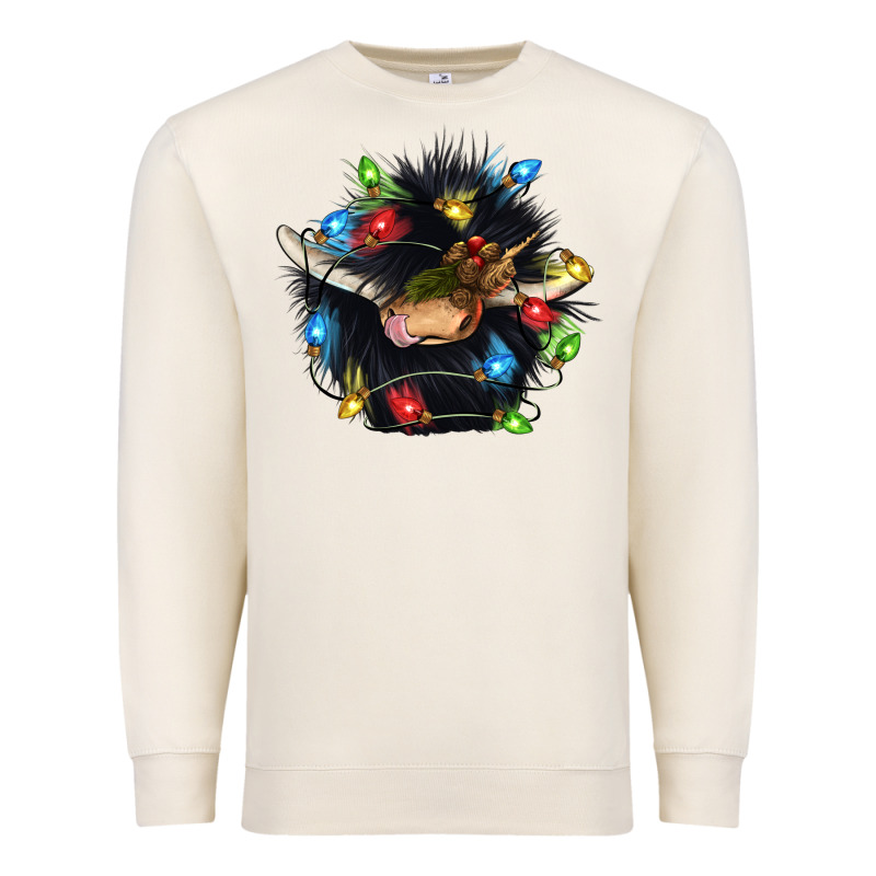 Christmas Black Angus Gnome Premium Sweatshirt by CowGirlArtShop | Teevron