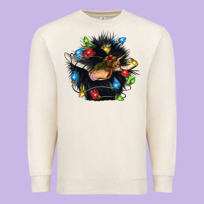 Christmas Black Angus Gnome Premium Sweatshirt Designed By Cowgirlartshop