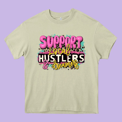 Support Local Hustlers And Dreamers Heavy Core Tee Designed By Jahusdesignshop