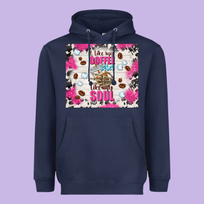 I Like My Coffee Cold Like My Soul Heavyweight Hoodie Designed By Tumblerdesignbyshophia