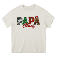 Cream papa claus Heavy Core Tee - BarkalooDesign
