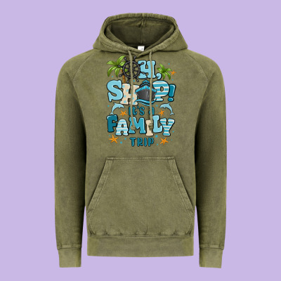 Oh Ship Its A Family Trip Vintage Hoodie Designed By Maliassmallbusiness