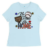 Baby Blue no place like home Ladies Tee - CowhideDigitalArt