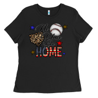 Black no place like home Ladies Tee - CowhideDigitalArt