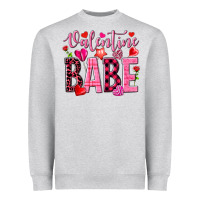 Heather Grey valentine babe Heavyweight Sweatshirt - NancyCooperArtShop