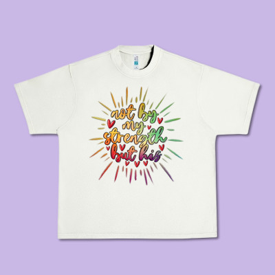 Not By My Strength But His Urban Heavy Tee Designed By Maliassmallbusiness