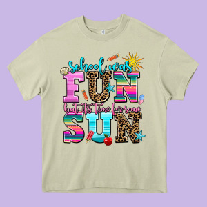 School Was  Fun But Its Time For Some  Sun Heavy Core Tee Designed By Adodesignshop