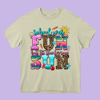 School Was  Fun But Its Time For Some  Sun Heavy Core Tee Designed By Adodesignshop