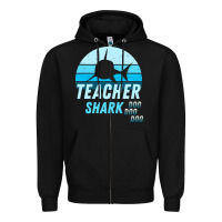 Black Teacher Shark Doo Zipper Hoodie - Bettercallsaul
