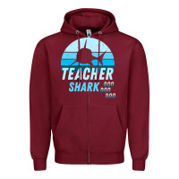 Burgundy Teacher Shark Doo Zipper Hoodie - Bettercallsaul